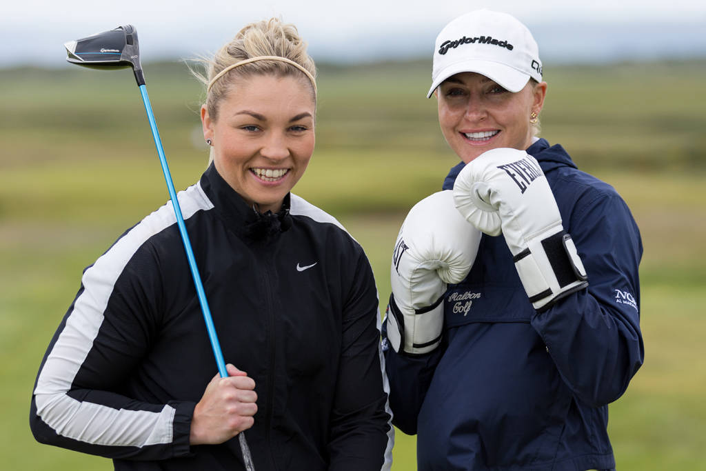 Welsh world boxing champion Lauren Price (left) and English golfer Charley Hull